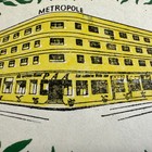 Hotel Metropole Karachi Pakistan Luggage Label  Pan American Airlines Vintage 6 