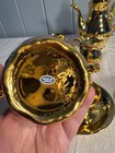 Vintage Gold Luster Miniature Tea Set 17 Piece Teapot Music Box Japan C1950-1970