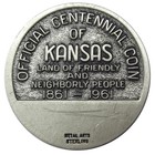 1961 Kansas Statehood Centennial Silver  metal Arts  Medal - Ks Token