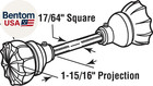 E 28317 Mortise Style Fluted Glass Door Knobs - Perfect For Replacing Broken Ant