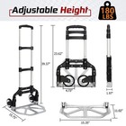 Aluminum Folding Hand Truck  180lbs  Capacity Portable Dolly Cart For Moving  Id