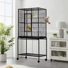 Large Bird Pet Cage Large Play Flight Parrot Finch Cage Macaw Cockatoo Rolling 