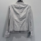 Ann Taylor Womens Beige Embellished Military Utility Jacket Size 14 Studded Chic