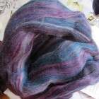4oz Dark Clouds Hand Dyed Merino Wool Roving Felting Spinning Fiber Sherry Konya