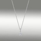0 25ct Moissanite Star Pendant 14k White Gold Plated Serling Silver 925