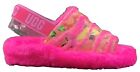 Ugg Fluff Yeah Slide Pink Tiger Flower Slingback Slipper Sandal Womens Us 7