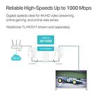 Tp-link Powerline Ethernet Adapter - Av1000 Gigabit Port Plug play Ethernet O   