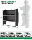 42 w Van Shelving Storage For Transit Connect  Chevy City Express promaster City