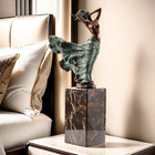 Bronze Woman In The Wind Statue Elegant Female Nude Sculpture Home Art Decor