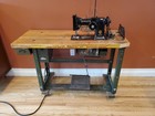 Vintage Singer 107w1 Leather Sewing Machine And Industrial Table