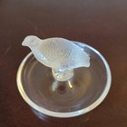 Lalique France Crystal Partridge Quail Bird Figurine Trinket Ring Dish 4 