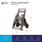 Suncast  cpljnf17524  175 Ft  Capacity Hose Reel Mobile Cart  Durable  Mobility 
