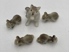 Hi Style Bone China Mice Miniature Mouse Family Figurines Made In Japan