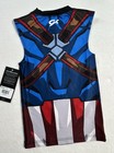New Gk Elite Gymnastics Competition Shirt Marvel Captain America Singlet Top  Cl