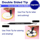 Dual Tips  Coloring Pens   3pcs Black Color  Grade And Edible Marker gourmet Write