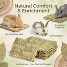 Bunny Mat  Grass Mats For Rabbits - 2 Pack Natural Woven Hay Cage Bed   Rabbit M