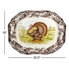 Vintage Spode Woodland 19  Octagonal Turkey Platter Thanksgiving Serving Platter