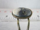 Antique Native American Navajo Sterling Silver Genuine Petrified Wood Bracelet