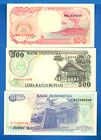 Indonesia 100  500  1000 Rupiah Uncirculated Banknotes Set-6