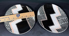 Set Of 2 Vintage Larry Laslo Dimension Black Oval Salad Plates
