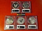 2011 P Reverse Proof Silver Eagle Pcgs Pr70 Ms70 Fs 25th Anniversary 5 Coin Set