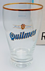 Lot 6 Glasses Quilmes Beer Gold Trim Ritzenhoff 33 Cl  12 Fl  Oz   See Desc 