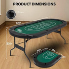 Fahkns 72  Portable Poker Table  72 Inches X 32 X 30 Inches  Green