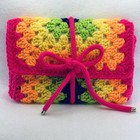 Handmade Crochet Book Sleeve   Velvet Bookmark Gift Set Book Lovers Fully Lined