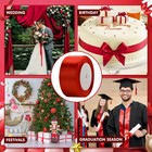 1 1 2inch Red Satin Ribbon  25 Yards Craft Fabric Ribbon  Fabric Silk Red Rib   