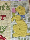 Vintage Gingham Baby Quilt That s Our Baby Large Blanket Patchwork Crib Animals