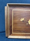 Teak Mcm  Inlaid Serving Tray 20  X 12 50  X 2 