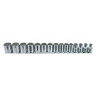 K-tool 27501 15-pc 3 8  Drive 12-point Shallow Metric Socket Set