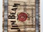 Jim Beam Kentucky Bourbon Whiskey Sign - Metal - Barrel