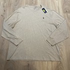 Nwt Polo Ralph Lauren Men s Long Sleeve T-shirt Size Xxl Oatmeal Heather Pony