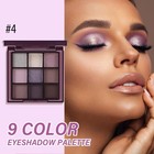 Geuufea Purple Eyeshadow Palette-9 Colors  Blendable Matte And Shimmers Pigme   