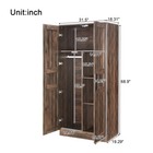 2-door Wardrobe Armoire Closet With Led And 4 Storage Shelves Dresser Furnitures