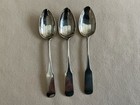 Antique Continental Sterling Silver Coffee Spoons  Set Of Three 