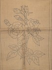 Vtg Rug Hooking Pattern Rare Ruth Davis Yankee Peddler Small Floral On Burlap