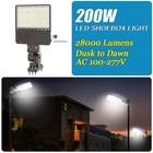 Led Parking Lot Light Fixture Photocell 200w Ip65 Outdoor Street Road Area Light