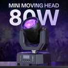 Beam Moving Head Stage Lighting 80w Rgbw Led Dj Light Dmx512 Disco Club Party