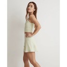 Madewell Flex Side-slit Active Skort Skirt Seagrass Green Checkerboard Large Nwt