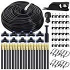 65ft Drip Irrigation Kit Garden Irrigation System Plant Watering Drip Adjustable