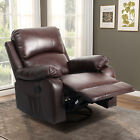 Home Theater Manual Recliner Chair Pu Leather Elderly Sofa With Heated Massage