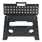 Extra Wide Folding Step Stool Black 12 7 Inch With Non-slip Surface