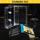 100-pack Audio Cassette Storage Cases - Clear Plastic Cassette Tape Cases - A   