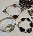 Lot Of 9 Bracelets Mixed Colors   Designs Some Vintage