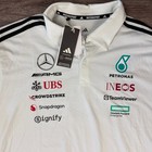 Adidas Mercedes Amg Petronas Formula 1 Team Polo Long Sleeve Shirt Xxl Jx0757 