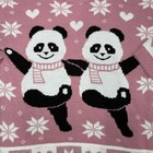Vintage 80s Private Eyes Pink Panda Sweater Usa Acrylic Lurex