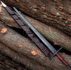 Hand Forged Viking Sword 40  Battle Ready Carbon Steel Medieval W  Scabbard