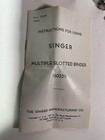 Vtg Singer Low Shank Multi Slotted Binder Foot Attachment  160359 W box   Manual